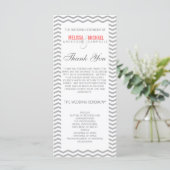 Perfect Chevron/Zig Zag Wedding Programme Programma (Staand voorkant)