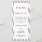 Perfect Chevron/Zig Zag Wedding Programme Programma (Voorkant)