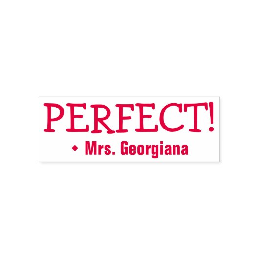 "PERFECT!" Cijfer Stempel van Rubber (Design)