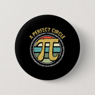 Perfect Circle Pi Day Retro Wiskunde Symbolen Aant Ronde Button 5,7 Cm