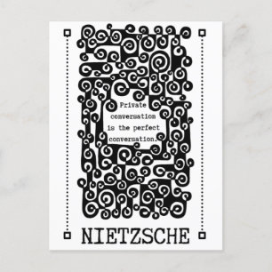 Perfect CONVERSATION quote van Nietzsche Briefkaart