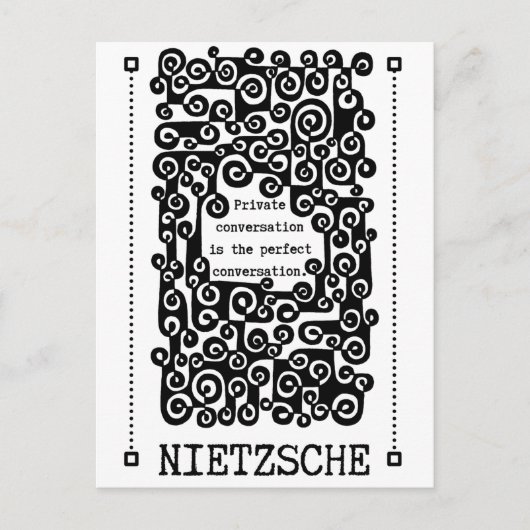 Perfect CONVERSATION quote van Nietzsche Briefkaart (Voorkant)