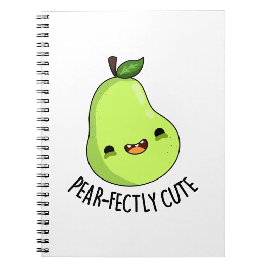 Perfect Cute Fruit Peer Punt  Notitieboek (Voorkant)