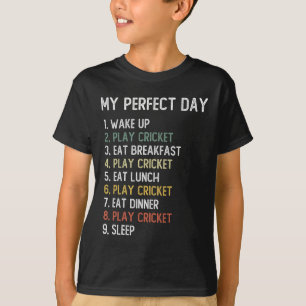 Perfect Day Cricket-shirts Heren Jongens Tiener Cr T-shirt