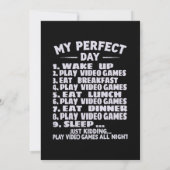 Perfect Day Play Videogames T-shirt, Gamer Pa So Kaart (Achterkant)