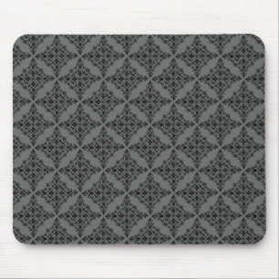 Perfect gepolijst Damask Mousepad, grijs Muismat