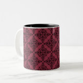 Perfect gepolijste Mok van de Damask, Magenta (Voorkant links)