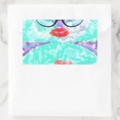 Perfect hart rechthoekige sticker (Tas)