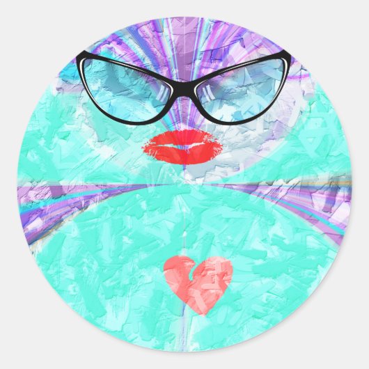 Perfect hart ronde sticker (Voorkant)