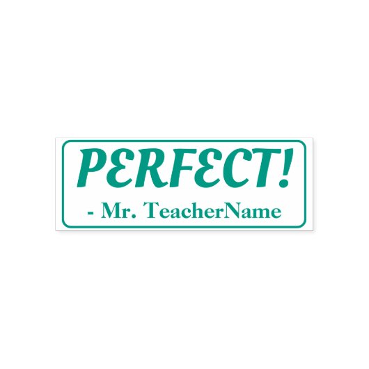 "PERFECT!" Instructeur Feedback Rubberen stempel (Design)