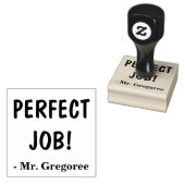 "PERFECT JOB!" + Rubberstempel van de onderwijsnaa Rubberstempel (Gestempeld)