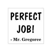 "PERFECT JOB!" + Rubberstempel van de onderwijsnaa Rubberstempel (Afrduk)