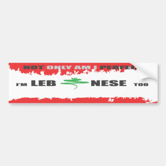 PERFECT LIBANESE bumpersticker