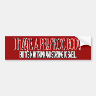 Perfect lichaam bumpersticker