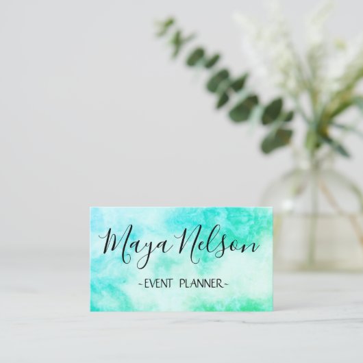 Perfect, Luxe White Green Visitekaartje (Staand voorkant)