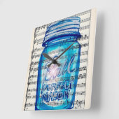 Perfect Mason Jar Wall Clock Vierkante Klok (Hoek)