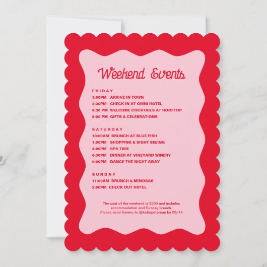 Perfect Match Bachelorette Party Uitnodiging (Achterkant)