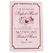 Perfect Match Bridal Shower Bachelorette Favor Medium Cadeauzakje (Voorkant)