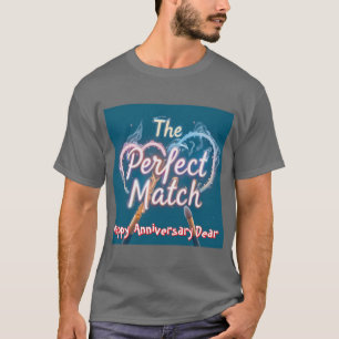 Perfect Match Burning Hearts Mannen Tshirt