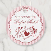 Perfect Match Lucifer Bruiloft Cirkelsjabloon Bedankjes Labels (Achterkant)