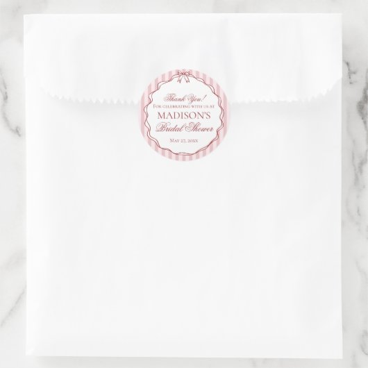 Perfect Match Matchbox Bridal Shower Circle Ronde Sticker (Tas)
