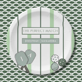Perfect Match Pickleball Couples Bridal Shower Papieren Bordje