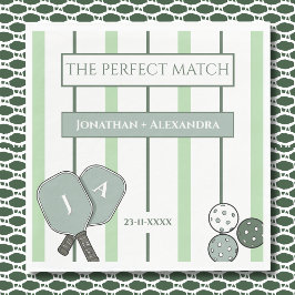 Perfect Match Pickleball Couples Bridal Shower Servet