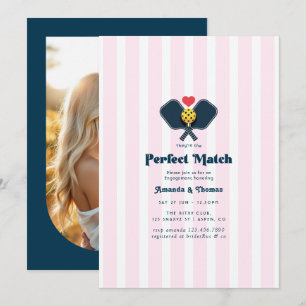 Perfect Match Pickleball Verlovingspartij Foto Kaart