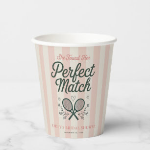 Perfect Match Social Club Tennis Bruidsfeest Papieren Bekers