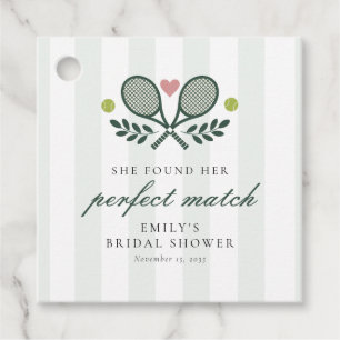Perfect Match Tennis Bruiloftsfeest Bedankjes Labels
