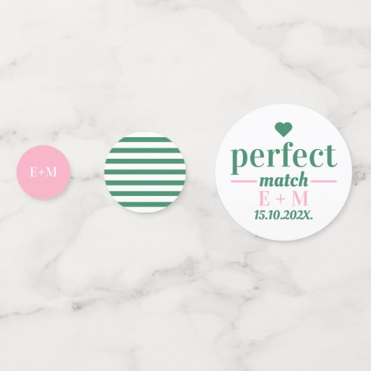 Perfect Match Tennis Country Club Bruidsfeestje Confetti (Voorkanten)