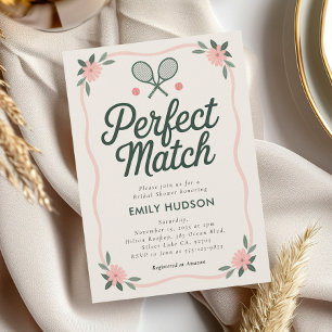 Perfect Match Tennis Vrijgezellenfeest Kaart