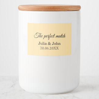 Perfect Match Trouwmatchbox – Premiumeditie Voedselcontainer Etiket