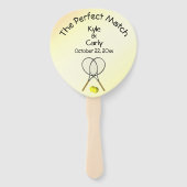 Perfect Match Wedding Yellow Hand Fan Handwaaier (Achterkant)