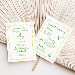 Perfect Matcha Hand getekend vrijgezellenweekend Kaart