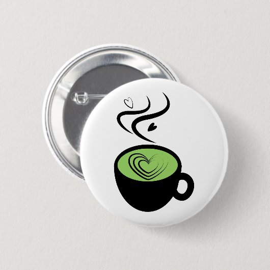 Perfect Matcha Tea Valentijn Love Button (Voorkant /achterkant)