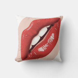 Perfect mooie lippen op een Valentijnsdag Kussen