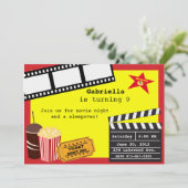 Perfect Movie Night Invitation Kaart (Staand voorkant)