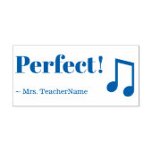 "Perfect!" + Naam instructeur Rubber Stempel (Design)