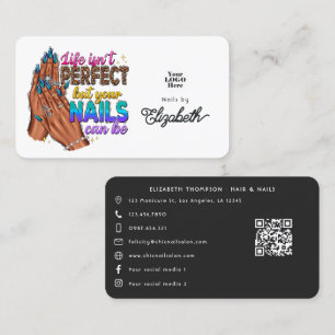 Perfect Nails Slogan Nagelsalon Visitekaartje
