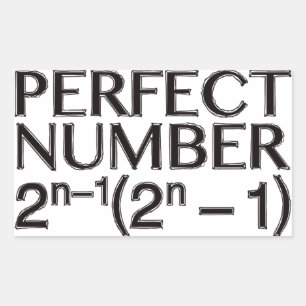 PERFECT_NUMBER RECHTHOEKIGE STICKER