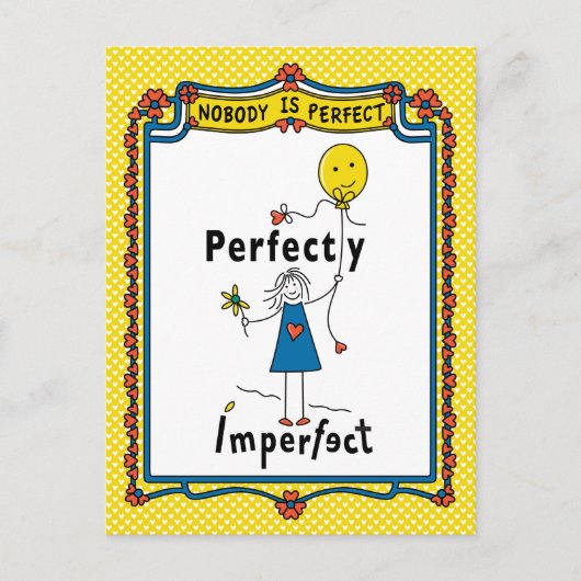 Perfect onvolmaakt 1B_ Briefkaart (Voorkant)