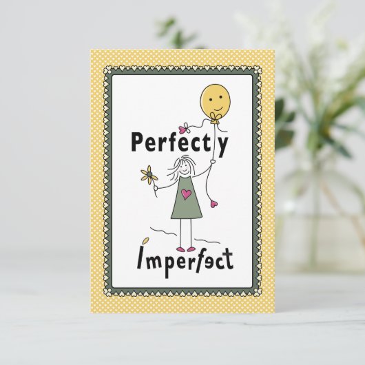 Perfect onvolmaakt 1C_Flat Card 5”x7” (Staand voorkant)