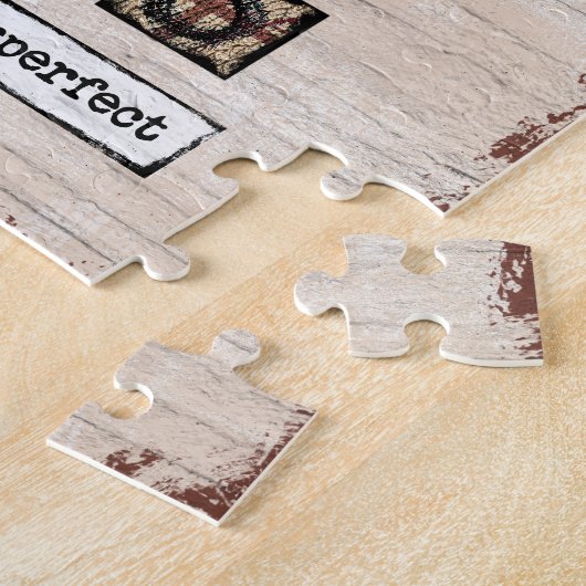 Perfect onvolmaakte JIgzaag Puzzle - Abstract brui Legpuzzel (Zijkant)