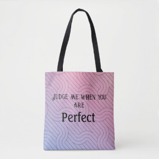 Perfect oordeelkundig Tas, Roze Paars Abstract Tas