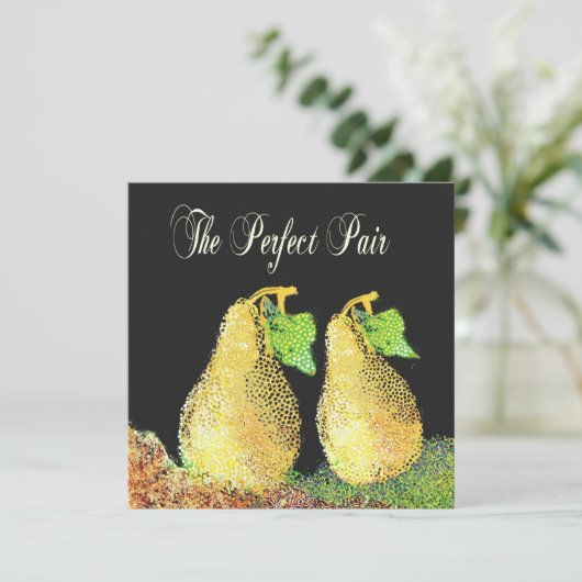 Perfect paar aangepaste bruiloft uitnodiging (Staand voorkant)