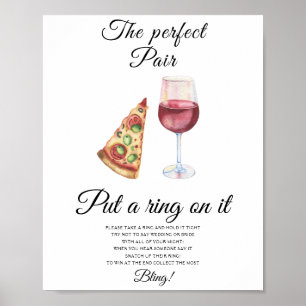 Perfect paar bruidsjurk Shower Zet een ring op het Poster