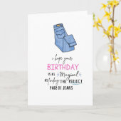 Perfect paar van Jeans Birthday Card Kaart (Gele Bloem)