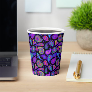 Perfect  Paarse Paisley Papieren Bekers