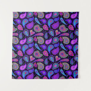 Perfect Paarse Paisley Wandkleed